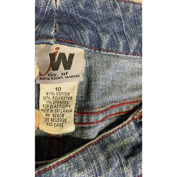 JW Div of Junction West Jeans Women Size 10 Bootcut Embroidery Red Trim Trousers - Picture 9 of 15
